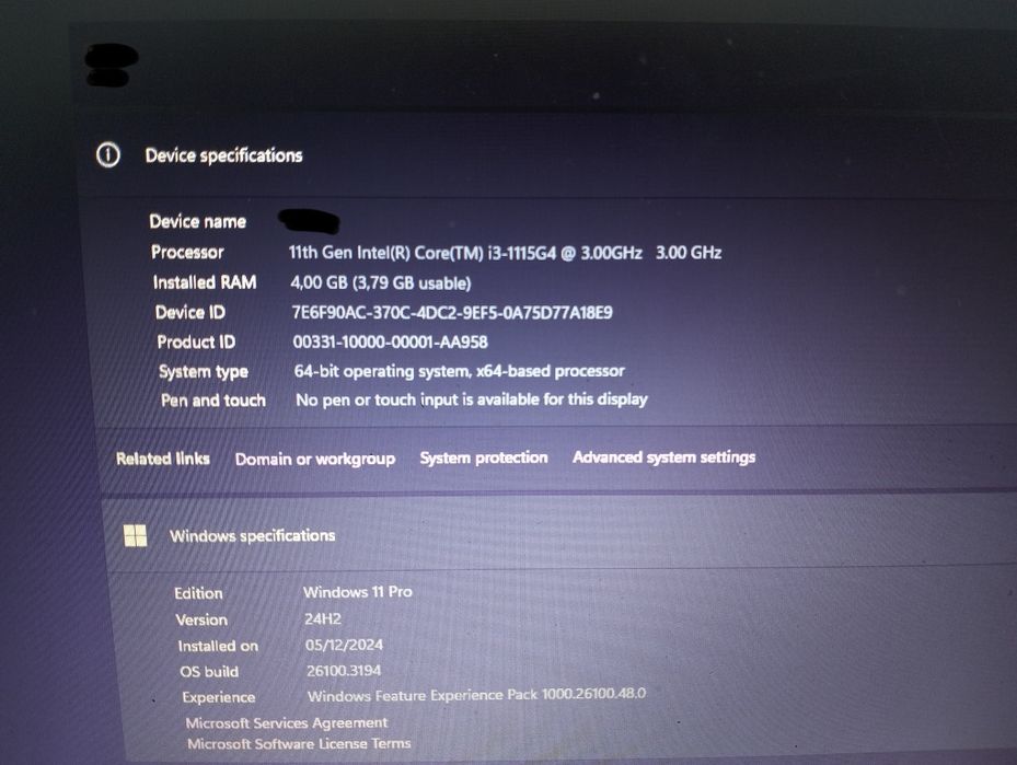 Vand Laptop lenovo IdeaPad 3 15ITL6