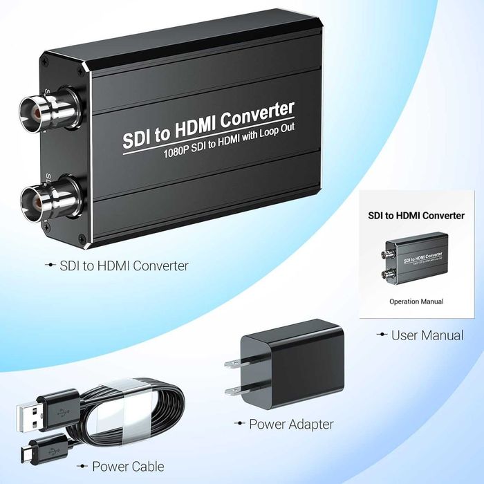 SDI към HDMI конвертор 1080p с Loop Output – 3G-SDI / HD-SDI / SD-SDI