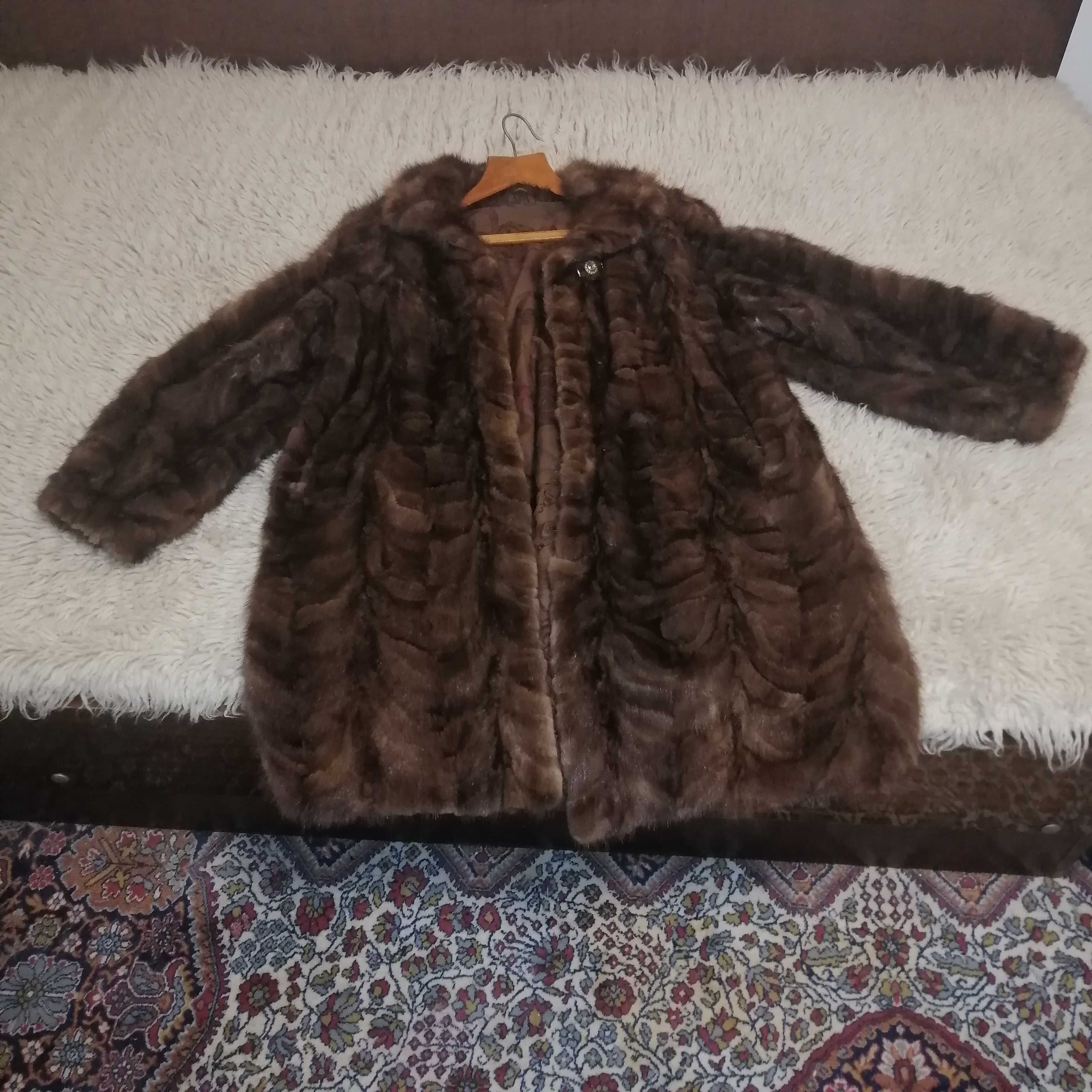 Кожено палто от естествен гръцки Визон