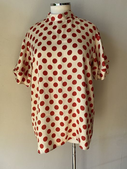 Бежов топ на червени точки, Zara, M/ L