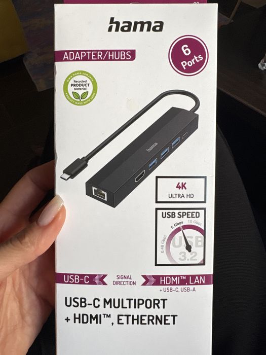 Hama USB-C hub, multi-port, 6 ports