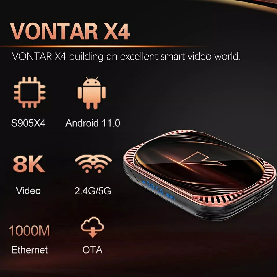 Vontar X4 Android 11 iptv Box 4GB RAM Configurat România