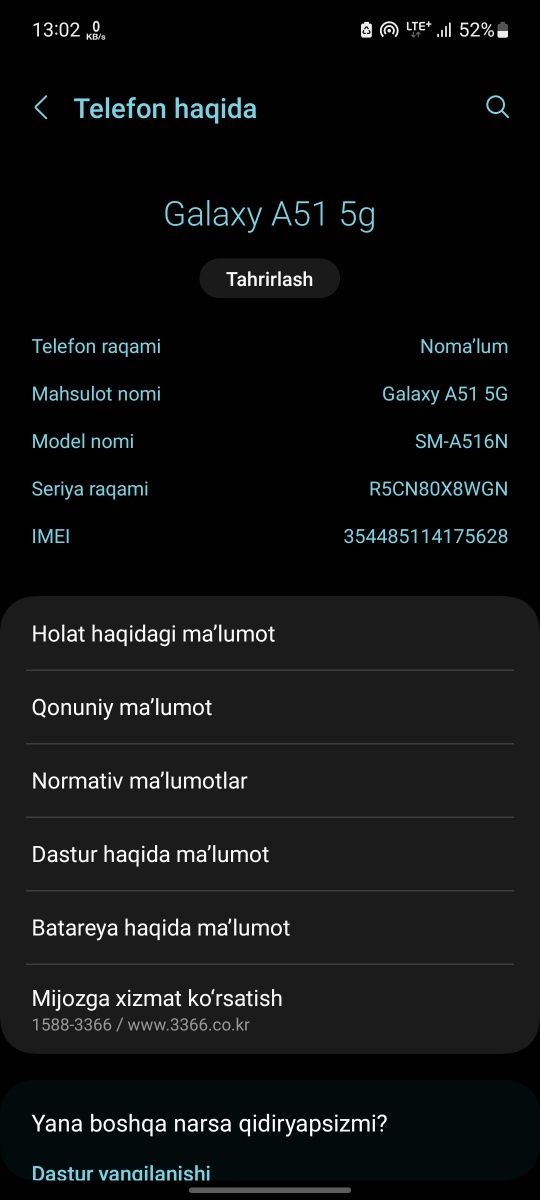 Samsung galaxy A51 5g 6/128