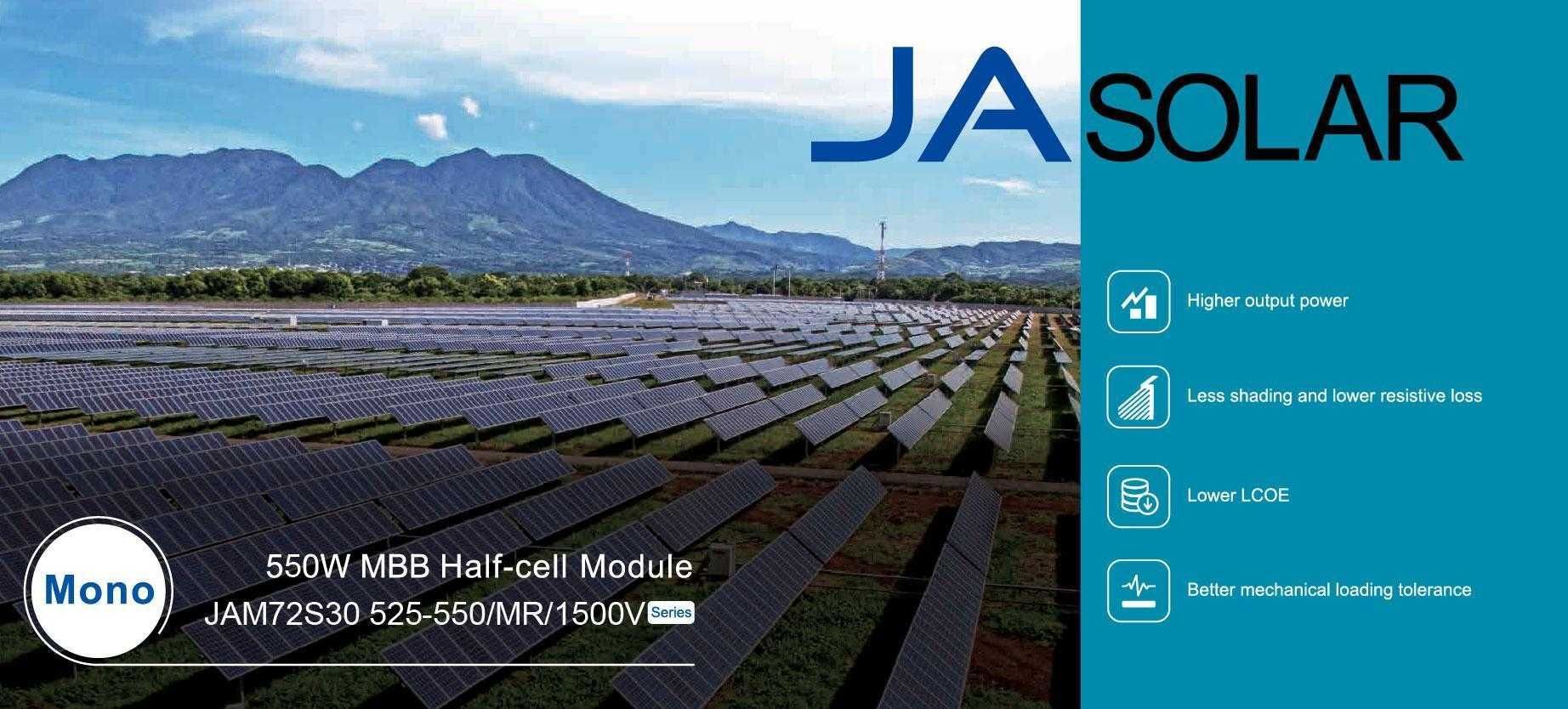 Солнечные панели  “JA” SOLAR PANLES BIFACIAL 540W