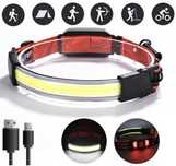 LED челник за глава акумулаторен фенер водоустойчив с USB зареждане