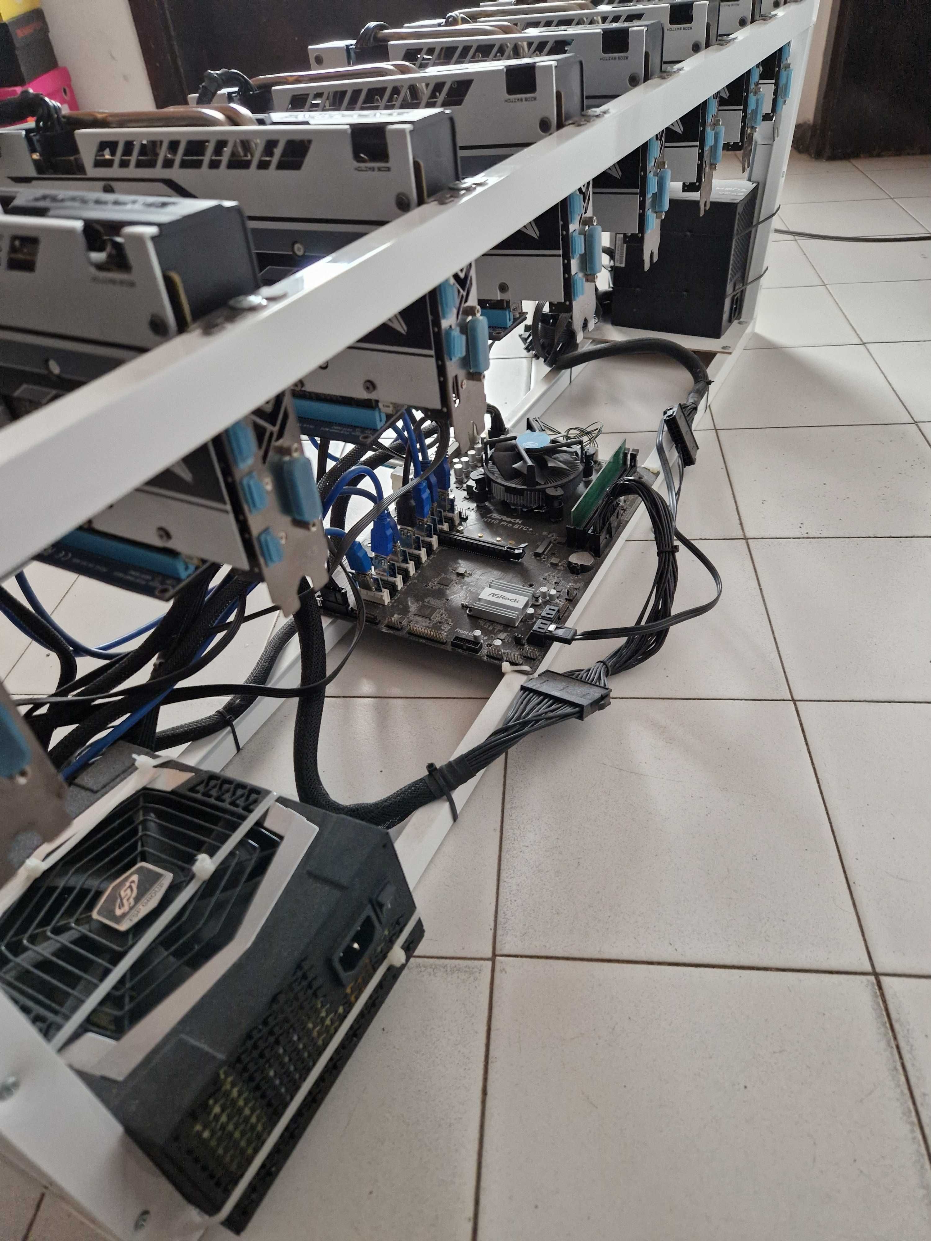 Риг с 8 видео карти Radeon Sapphire Nitro 580