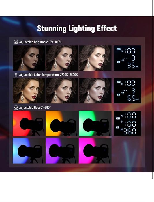 Pro. RGB. Cb60. Диодно Осветление. Постоянно осветление. Видео. Фото.