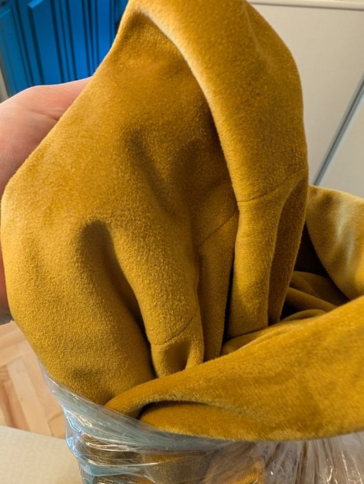 Vand draperii mustar catifea