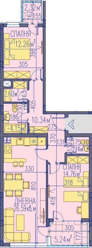 Продава се Тристаен апартамент в Пловдив, Каменица 2 - 115 кв.м за 1201 €/кв.м - Снимка #1
