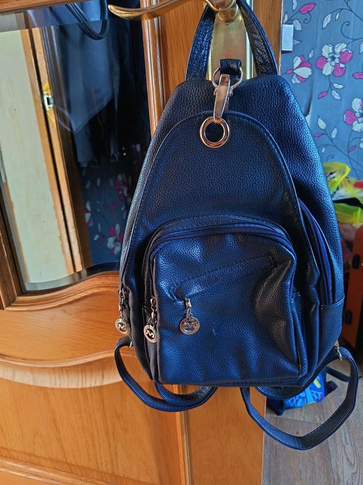 Рюкзак кож зам синий