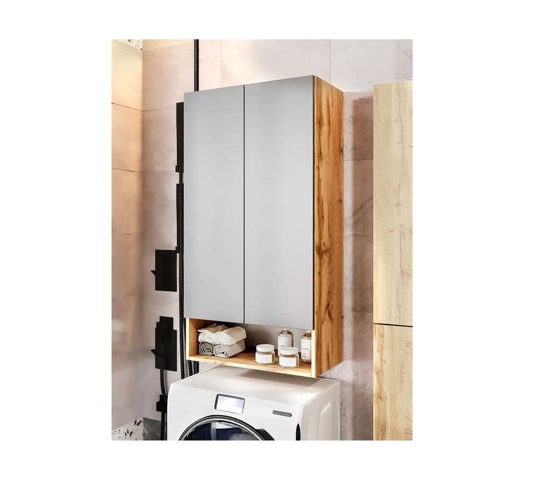 Мир Мебели Шкаф для ванной,, 55х22х103 см, Универсальный