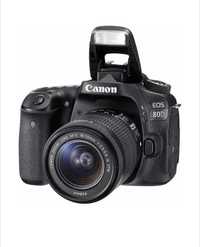 Фотоапарат DSLR Canon EOS 80D, 24.2 MP,Wifi, Черен + Обектив EF-S 18-5
