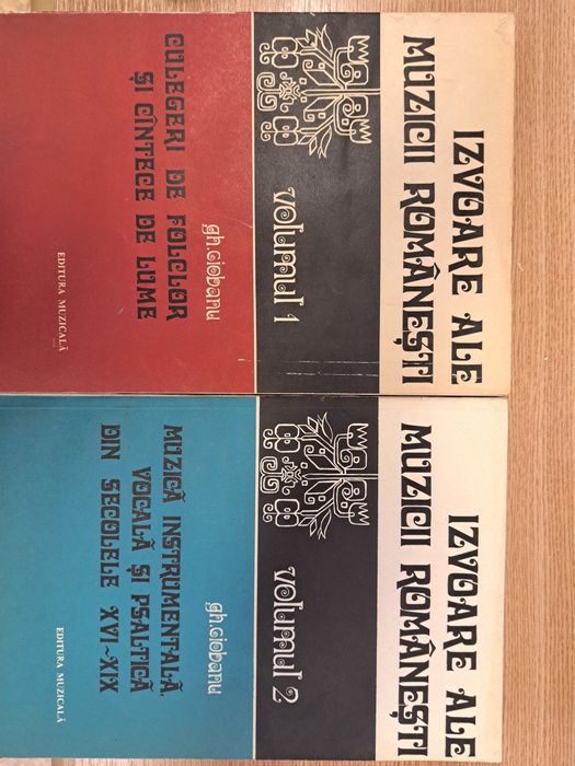 Izvoare ale muzicii romanesti, vol 1 si 2, pret: 300 lei