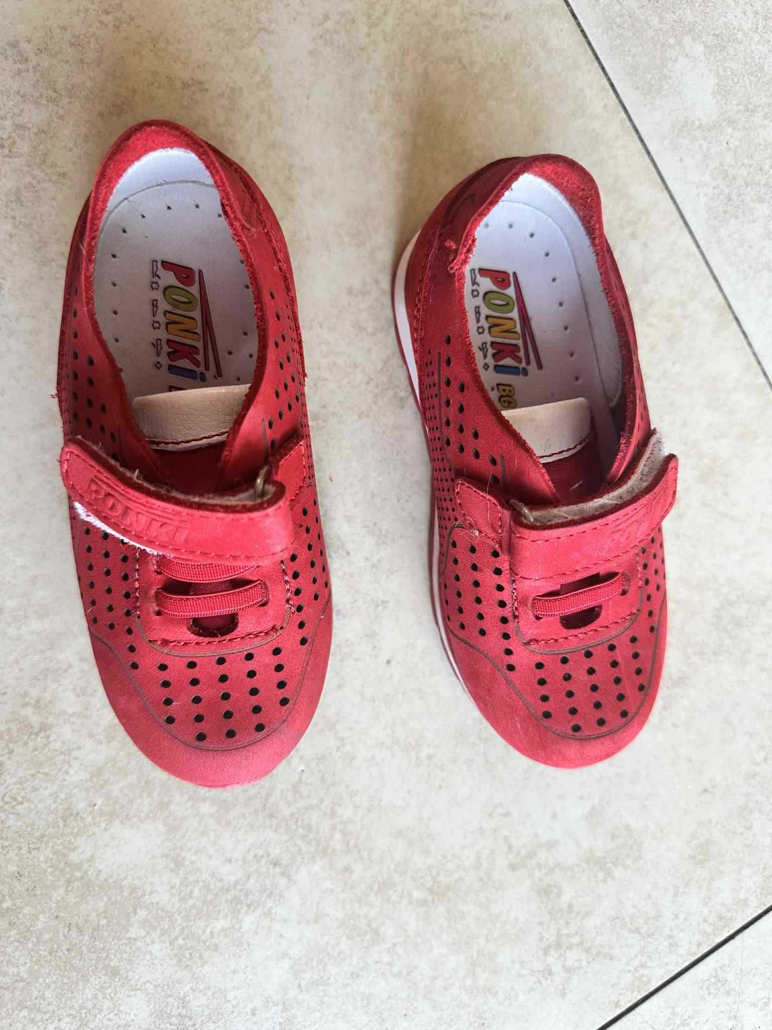 Бебешки обувки ponki summer red