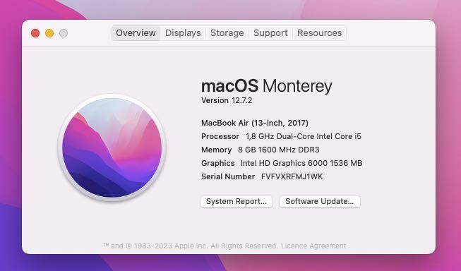MacBook Air 13” (2017) – i5 / 8GB RAM / 128GB SSD