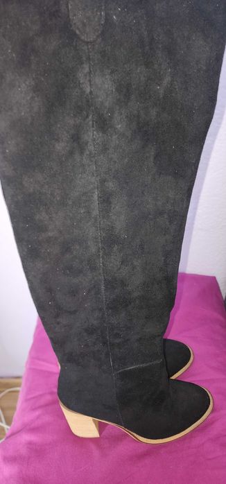 Cizme Dama piele intoarsa.