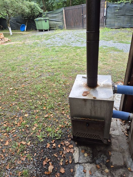 Vand Ciubăr cu sobă exterioară din inox