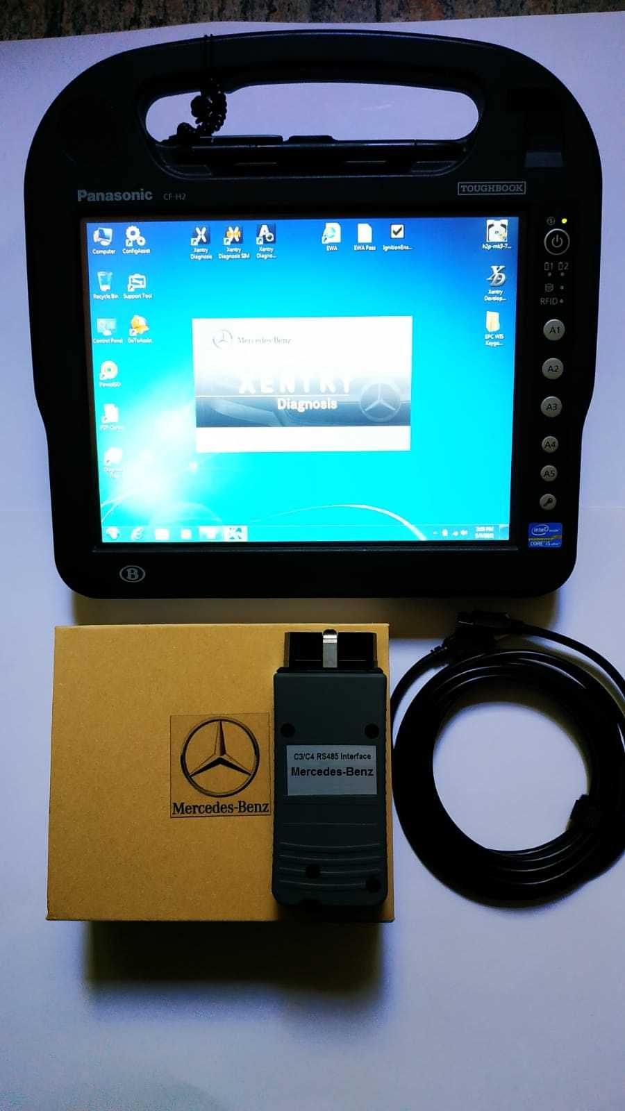 Tester auto Mercedes Mb Star Dci Xentry 2022 + Panasonic CF-H2 Tableta