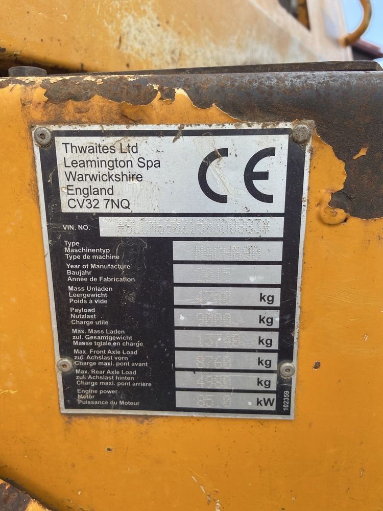 2015 Dumper Thwaites 9 tone