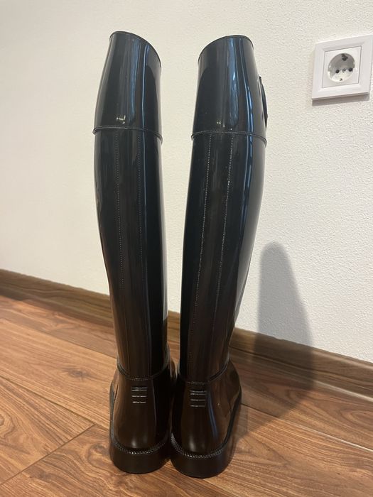 Оригинални, дамски, гумени, черни ботуши Armani Jeans