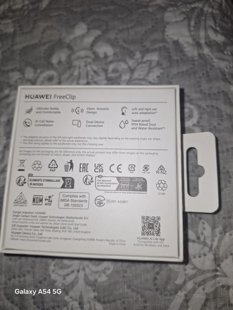 Слушалки Huawei FreeClip