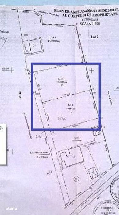 Teren intravilan 1200 mp, deschidere 37 ml, Breaza