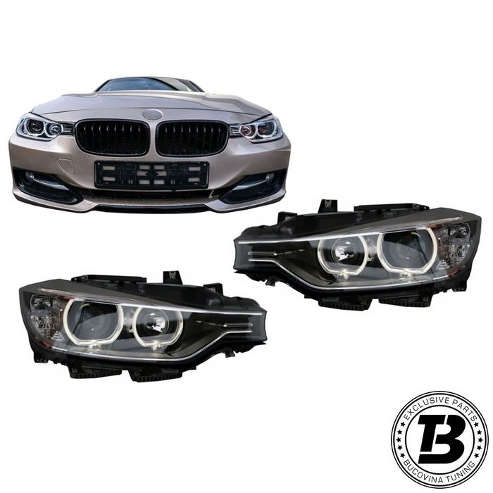 Faruri LED Angel Eyes compatibile cu BMW Seria 3 F30 F31