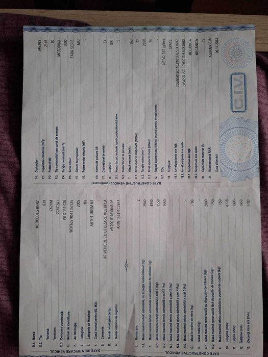 Mercedes-Benz Vito, 111 CDI, 8+1 locuri, 2005, 3450 EURO + TVA