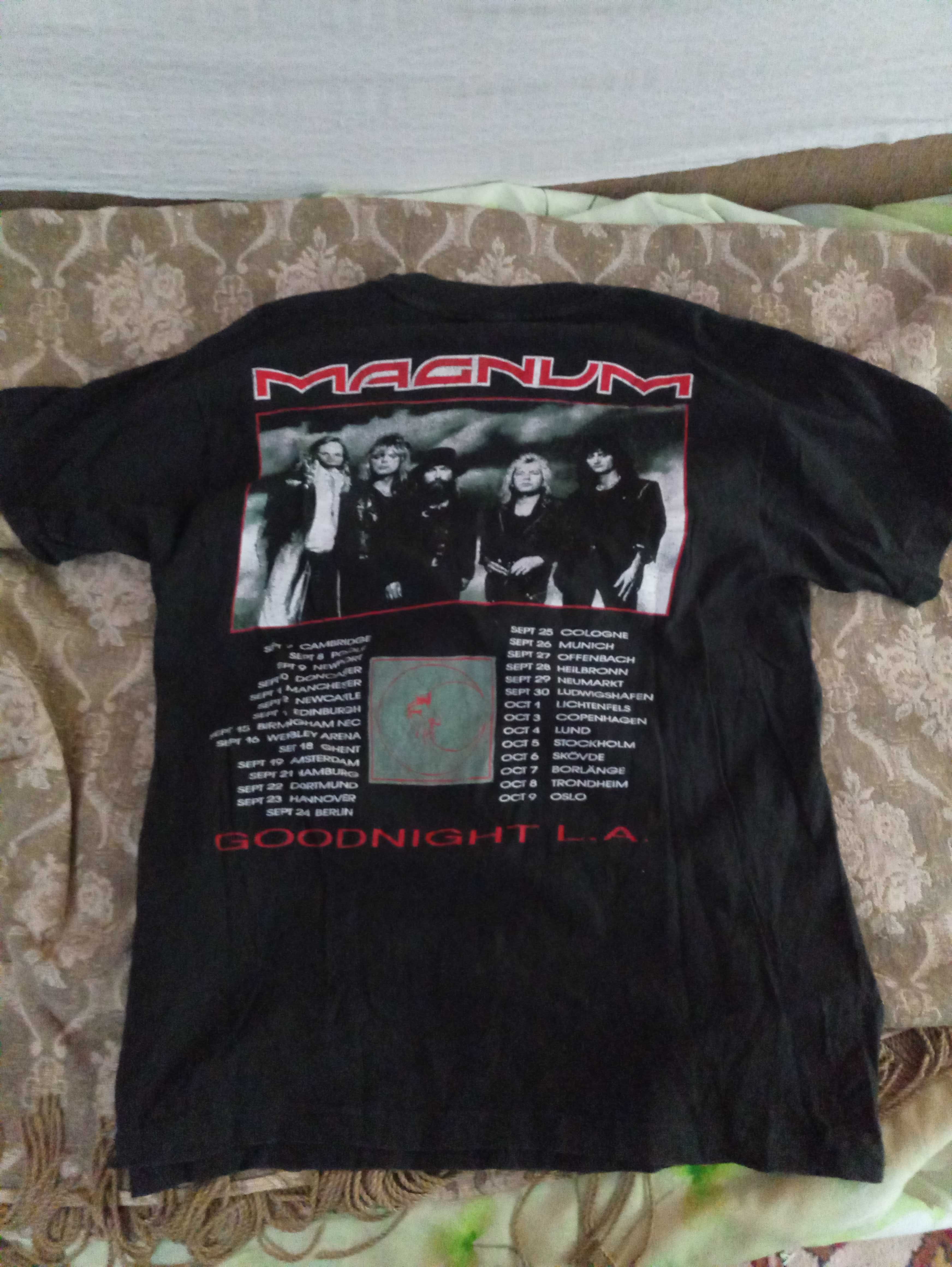 Tricou anii 90 trupa rock Magnum print original fata spate sz L