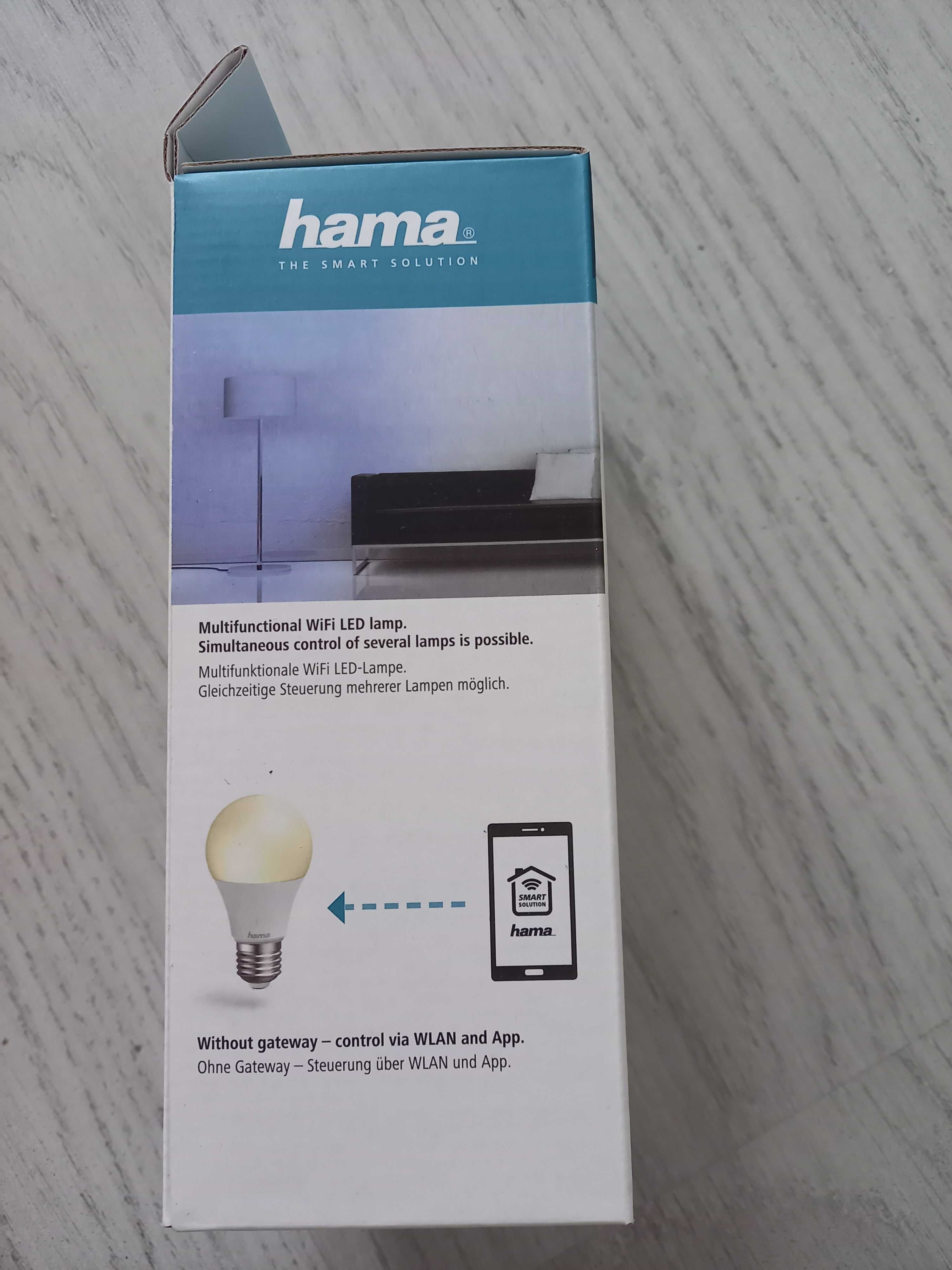 Bec inteligent Hama, LED, Wi-Fi, E27, 10W, Multicolor, RGB