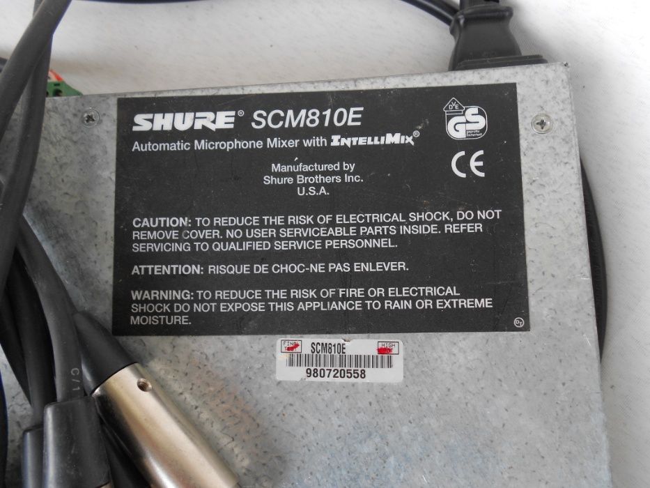 Конферентен ,Автоматичен Mixer Shure SCM-810E и  еквалайзер Shure.