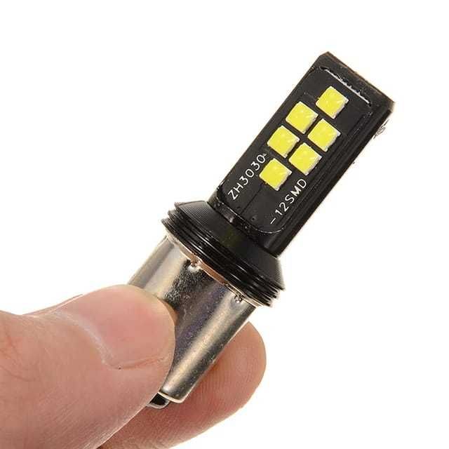 Set de 2 becuri led Xentech 12 SMD Cree 1156 (alb/rosu) si 3156 (alb)