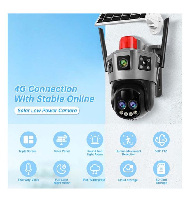 Автономная камера видеонаблюдения на сольнечном панеле