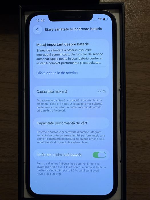 Iphone 12 Pro, 128 gb, Graphite, stare foarte buna de functionare