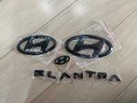 Накладки антихром на шильдики на Hyundai Elantra