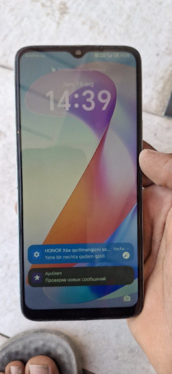 Honor x6a xotira xotira 128gb
