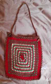 Ръчно плетена торбичка и 3 бр коланчета, всичко за народна носия
