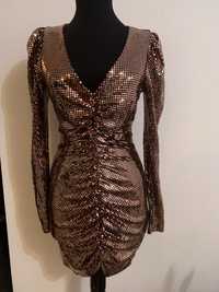 Rochie Zara bronze  (paiete)