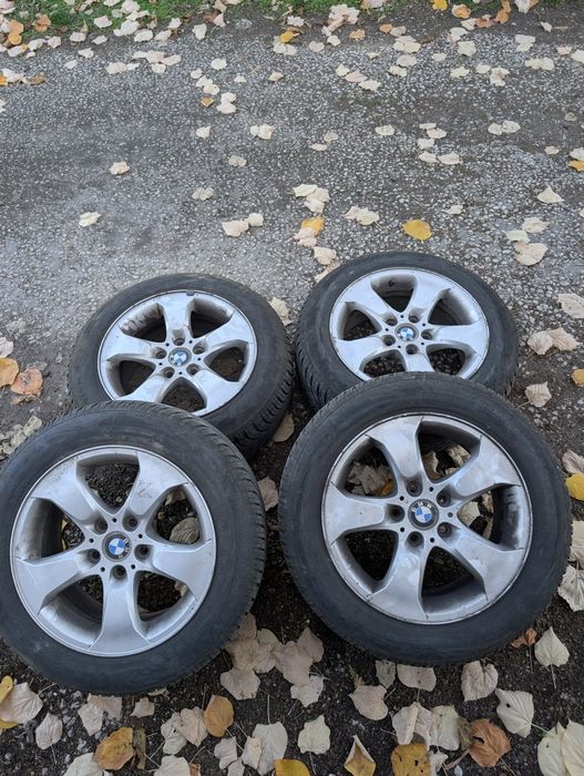 215 60 17 bmw x3 e83 оригинални джанти с гуми с добър грайфер