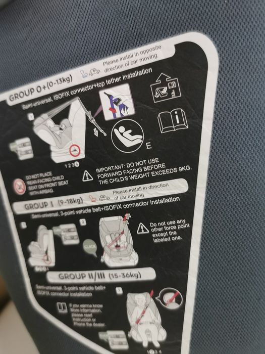 Scaun auto cu ISOFIX și baza rotativa