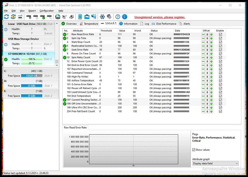 Хард диск 1TB Seagate Laptop SSHD (+8GB SSD), SATA 3, 5400rpm, 64MB