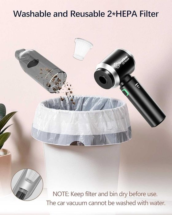 Aspirator  auto portabil ușor, puternic, 18000Pa, 4 în 1