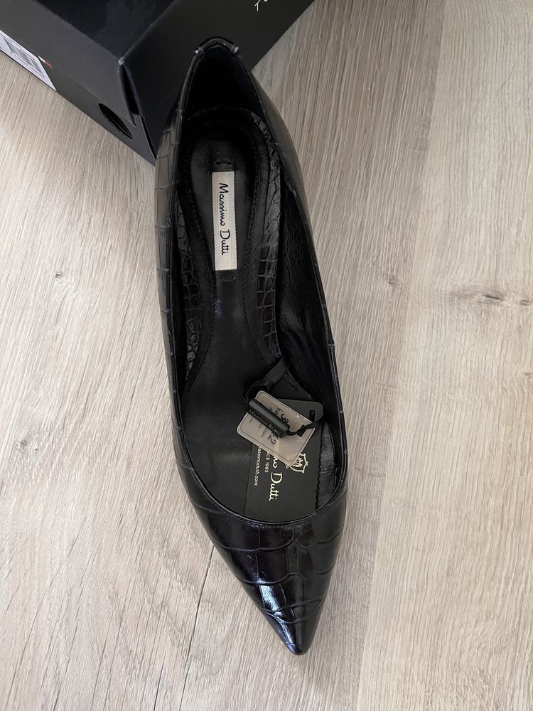 Pantofi eleganti din piele de piton Massimo Dutti