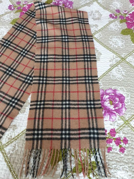 Fular camel carouri lana Burberry