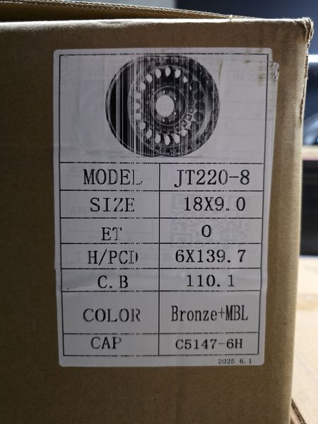 Jante 18'' 6x139 7 Toyota Mitsubishi Nissan 6x139 7