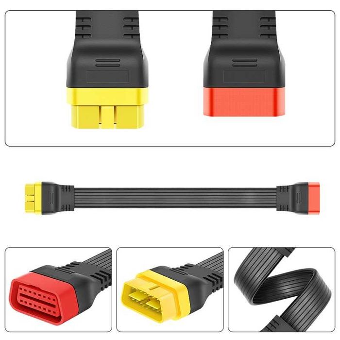 Prelungitor Cablu Adaptor OBD2 16 Pin Mama - OBD 16 Pin Tata, 36cm