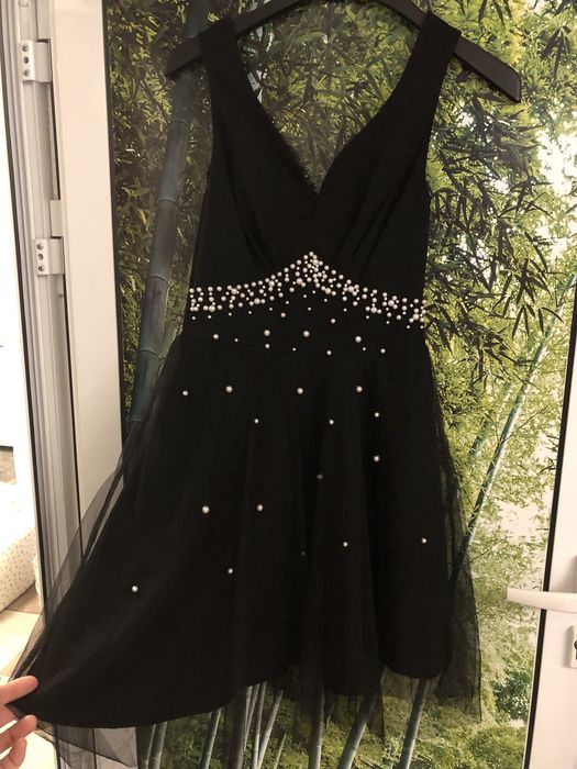 Дамска официална рокля с перли