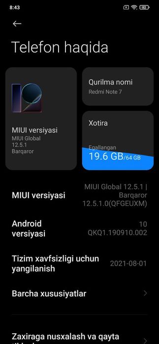 Redmi not 7     250 000ming