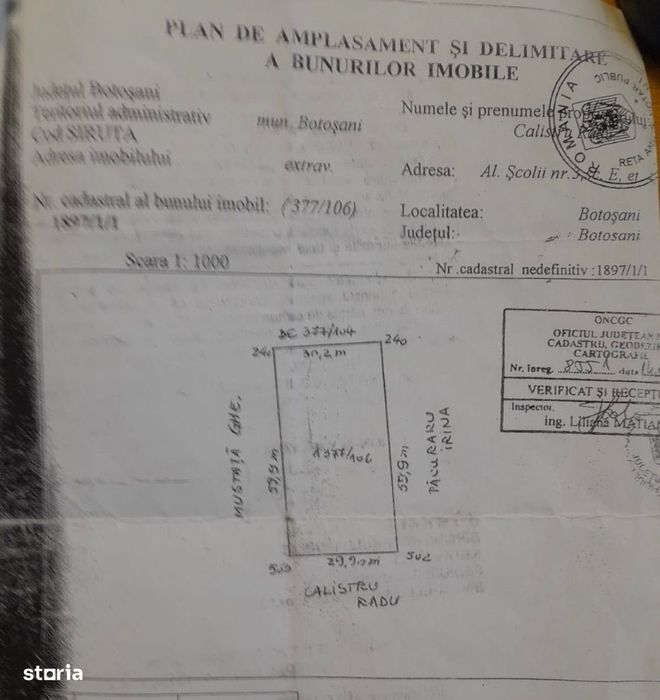 Teren intravilan Botoșani ( Lebăda)