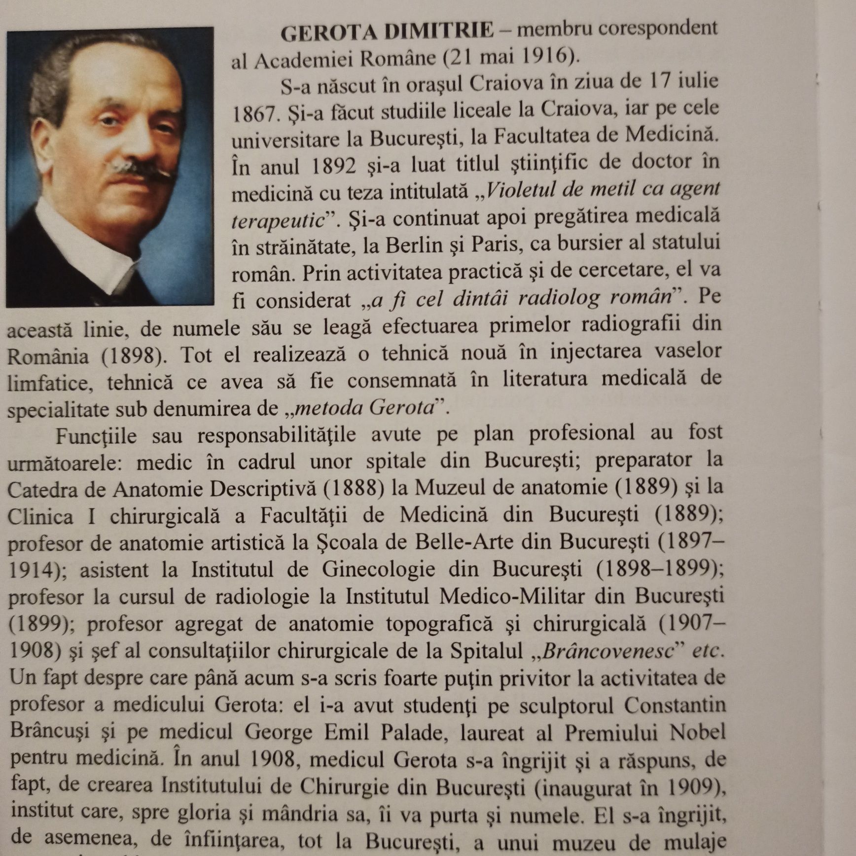 Medici romani, membri ai Academiei Romane